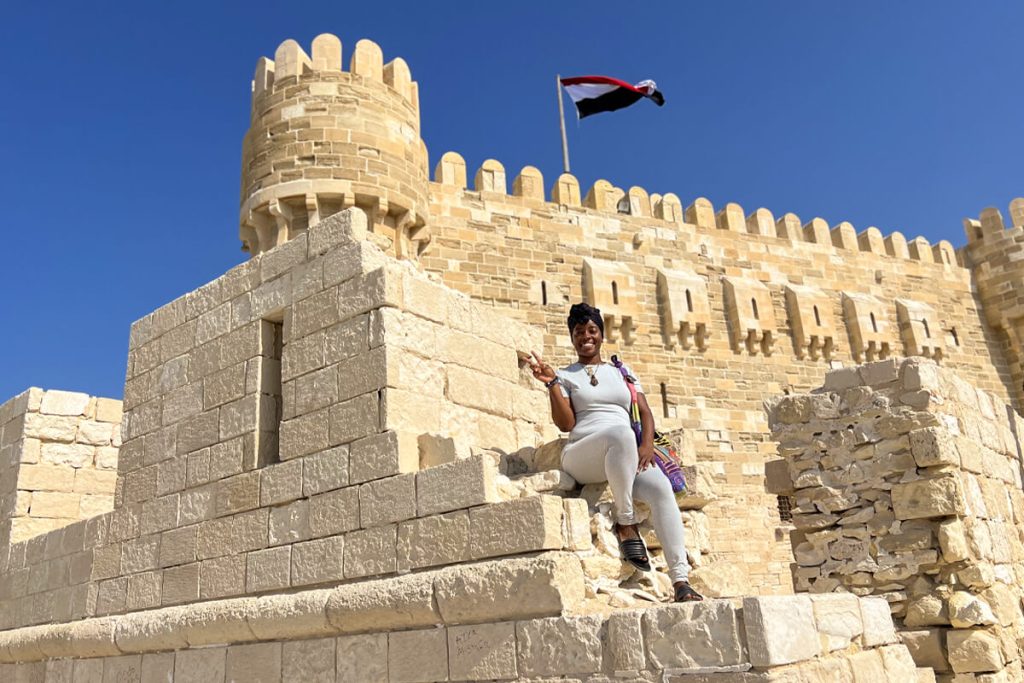 A picture of one of our visitors from Qaitbay Citadel